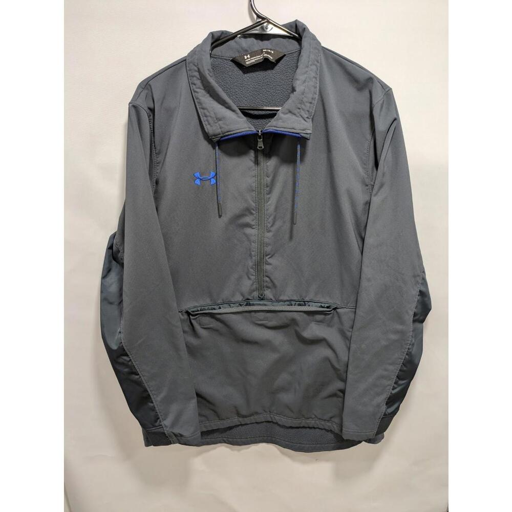 Mens Under Armour Unstoppable Anorak‎ Coldgear Gray 1/2 Zip Jacket Size Medium M